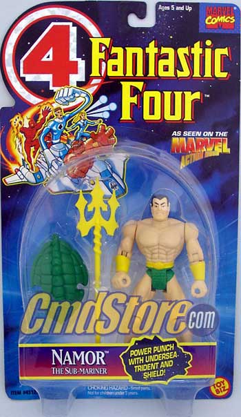 NAMOR THE SUB-MARINER W/Power Punch 6" Action Figure FANTASTIC FOUR ANIMATED SERIES Marvel Toy Biz Toy
