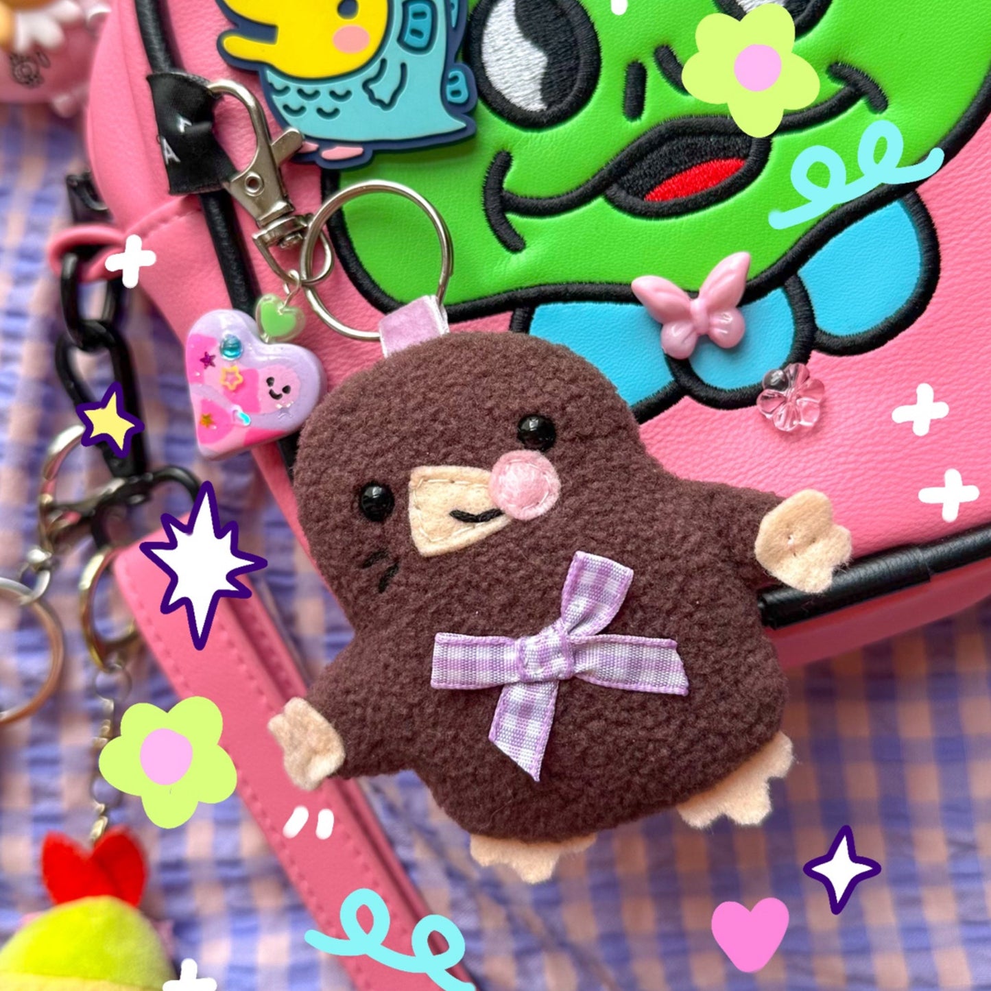 Mr Mole Plushie Keychain