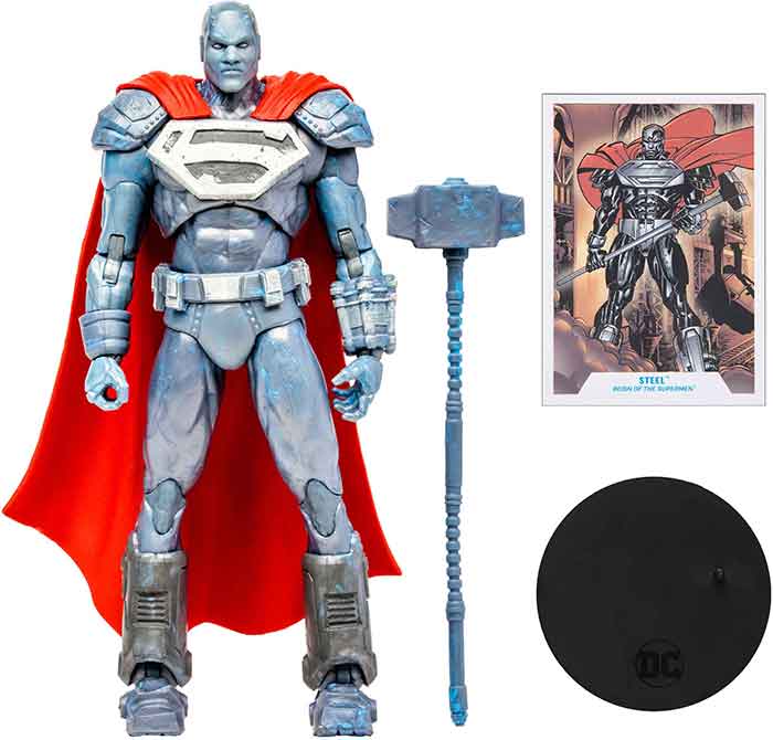 DC Multiverse Reign Of The Supermen 7 Inch Action Figure - Steel Red Cape