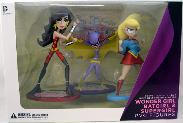 DC Universe Super Best Friends Forever 6 Inch Action Figure SDCC Exclusive - Wonder Girl - Batgirl - Supergirl 3-Pack (Shelf Wear Packaging)