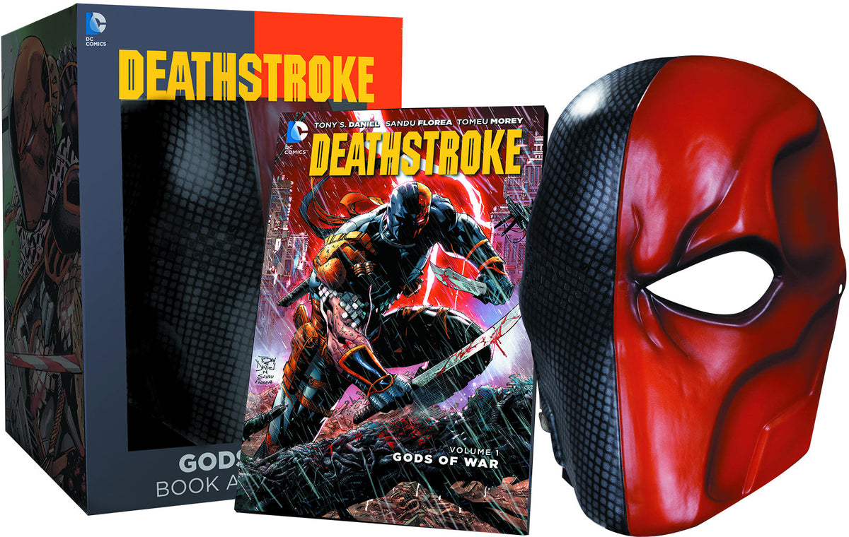 Deathstroke Gods Of War Life Size Comic Cosplay Box Set - Deathstroke Book & Mask Set