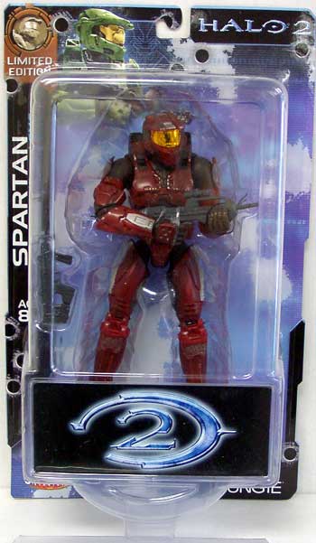 Halo Exclusive Action Figures: Red Spartan Battle Damaged (Shelf Wear Packaging)
