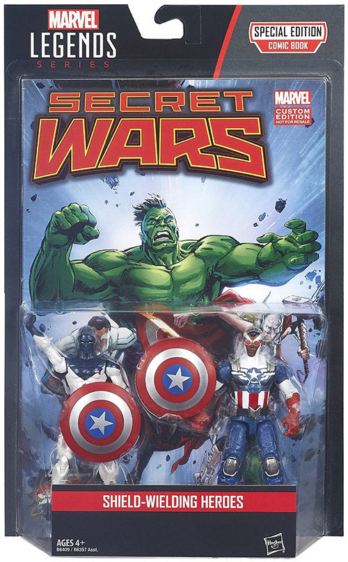 Marvel Legends 3.75 Inch Action Figure Comic 2-Pack Series (2016 Wave 1) - Shield Wielding Heroes (Vance Astro and Sam Wilson Captain America)