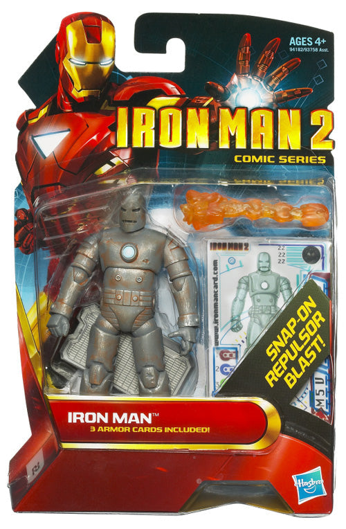 Iron Man 2 3.75 Inch Action Figure Comic Series - Iron Man with Snap-on Repulsor Blast #22