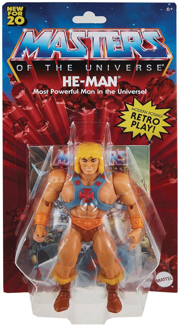 Masters Of The Universe Origins 6 Inch Action Figure Retro Play - He-Man (Long Hair) (Sub-Standard Packaging)