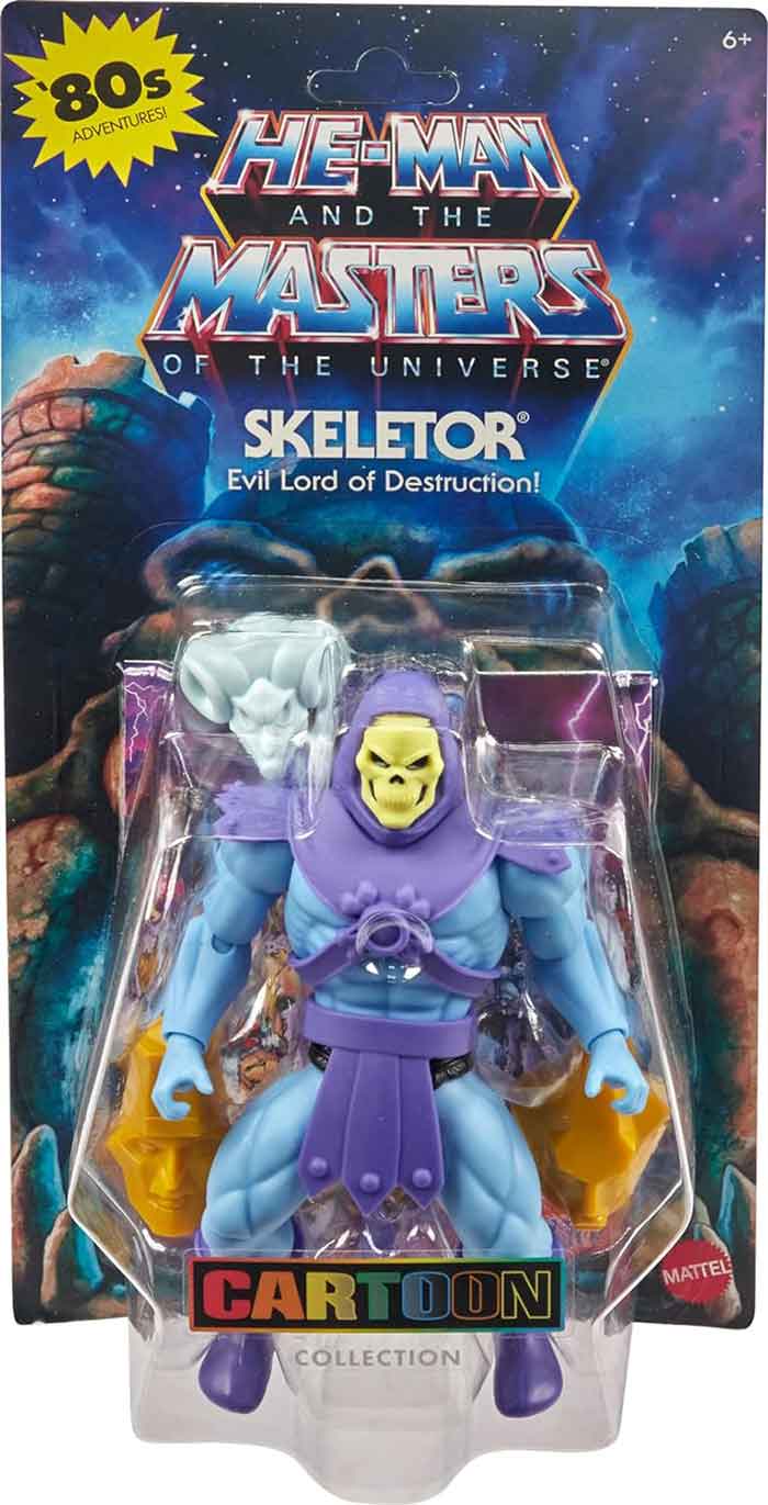 Masters Of The Universe Origins 5 Inch Action Figure Wave 16 - Cartoon Skeletor (Sub-Standard Packaging)