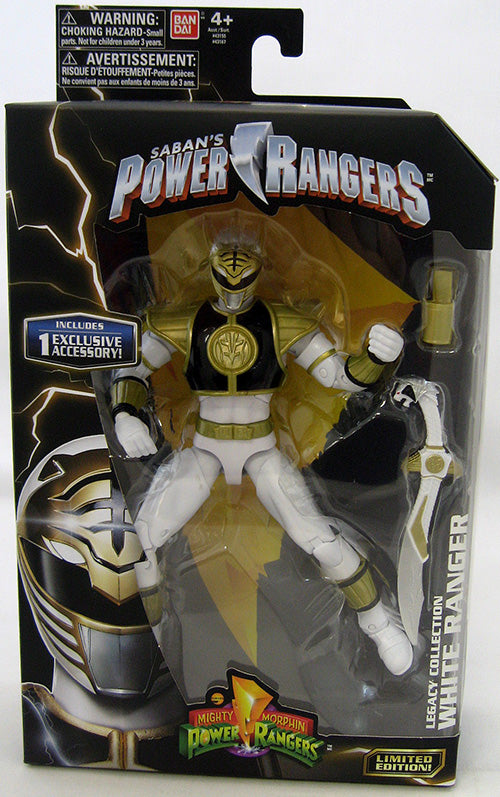 Power Rangers Legacy 6 Inch Action Figure Dino Megazord Series - White Ranger Classic (Shelf Wear Packaging)