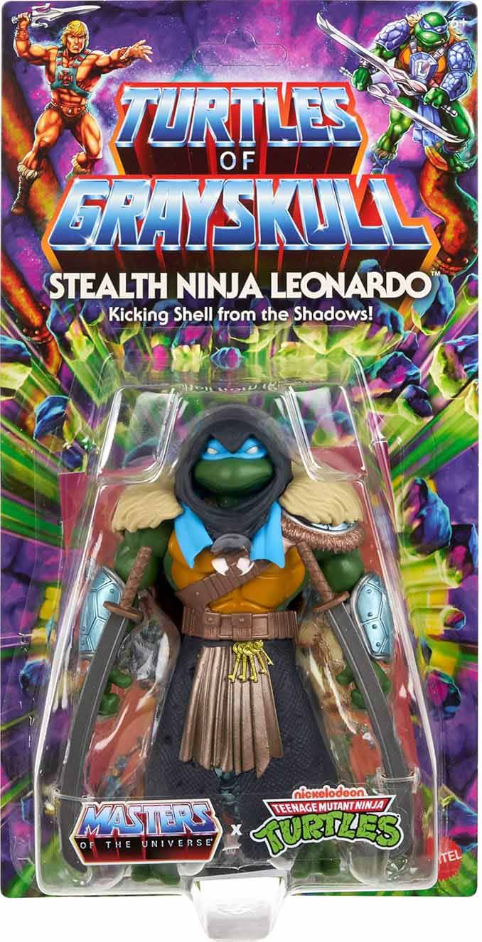Masters Of The Universe Teenage Mutant Ninja Turtles 6 Inch Action Figure Turtles Of Grayskull Wave 4 - Stealth Ninja Leonardo