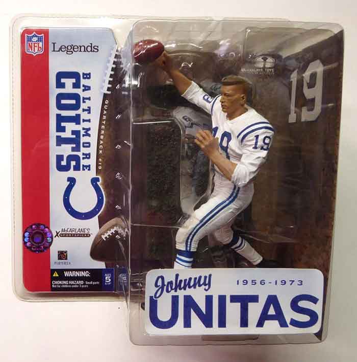 NFL Football SportPicks 6 Inch Static Figure Legends - Johny Unitas White Jersey Variant