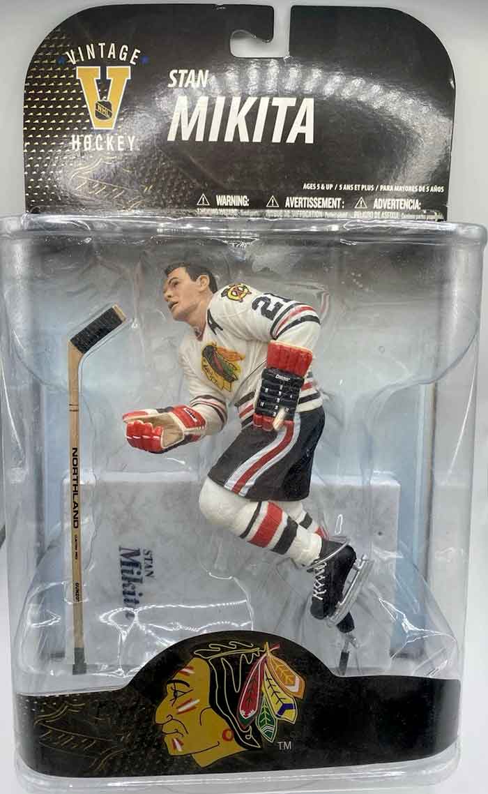 NHL Hockey SportsPicks 6 Inch Static Figure Legends Series 7 - Stan Mikita White Jersey