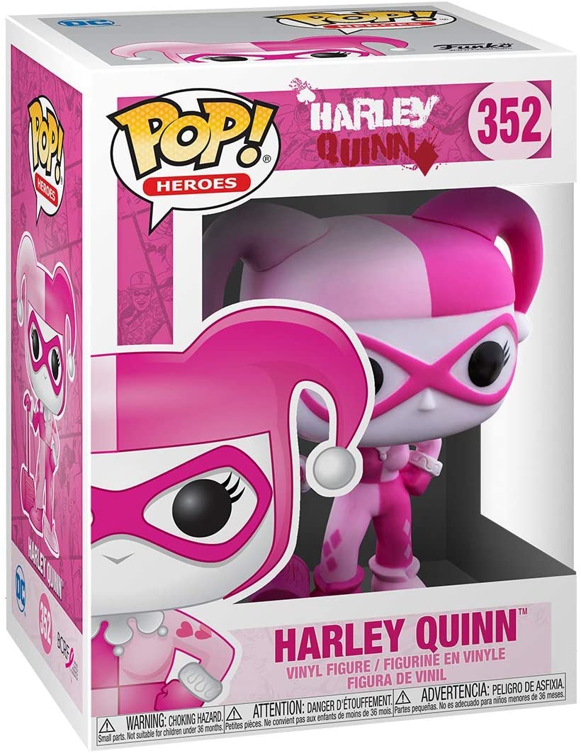 Pop DC Heroes 3.75 Inch Action Figure - Breast Cancer Awareness Harley Quinn #352