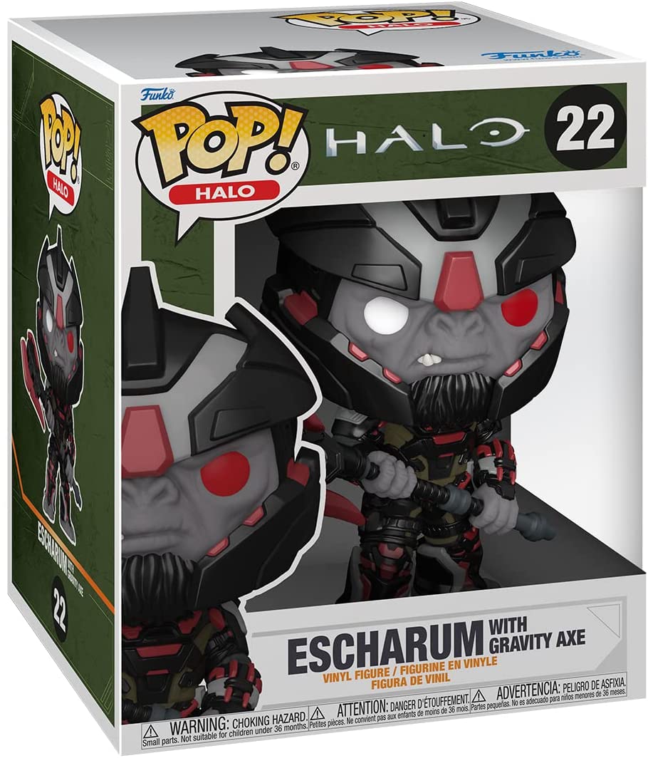 Pop Games Halo 6 Inch Action Figure Deluxe - Escharum with Gravity Axe #22 (Sub-Standard packaging)