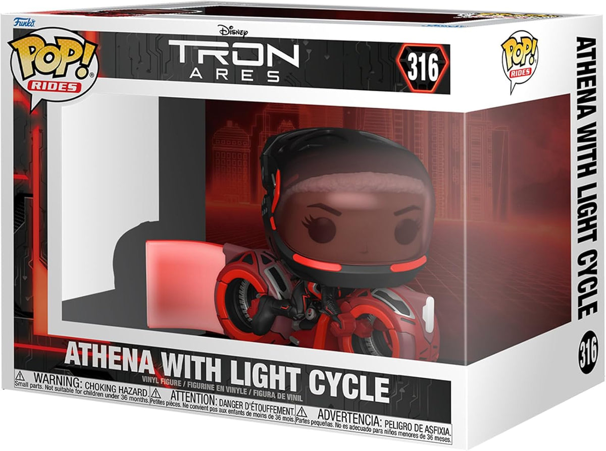 Pop Movies Tron Ares 3.75 Inch Action Figure Rides - Athena with Light Cycle #316