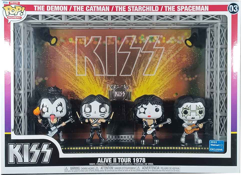 Pop Rocks KISS 3.75 Inch Action Figure 4-Pack - Alive Tour 1978 (Sub-Standard Packaging)