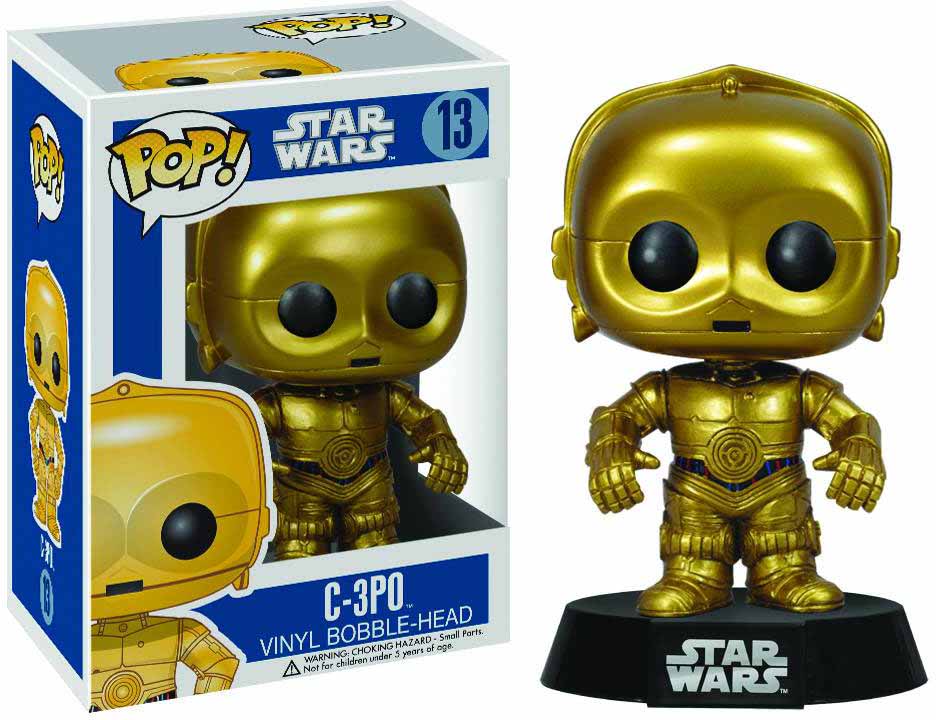 Pop Star Wars 3.75 Inch Action Figure - C-3PO #13 (Blue Packaging) (Sub-Standard Packaging)