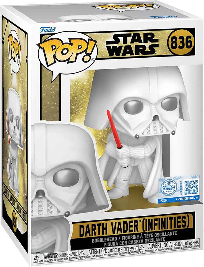 Pop Star Wars 3.75 Inch Action Figure - Darth Vader White #836