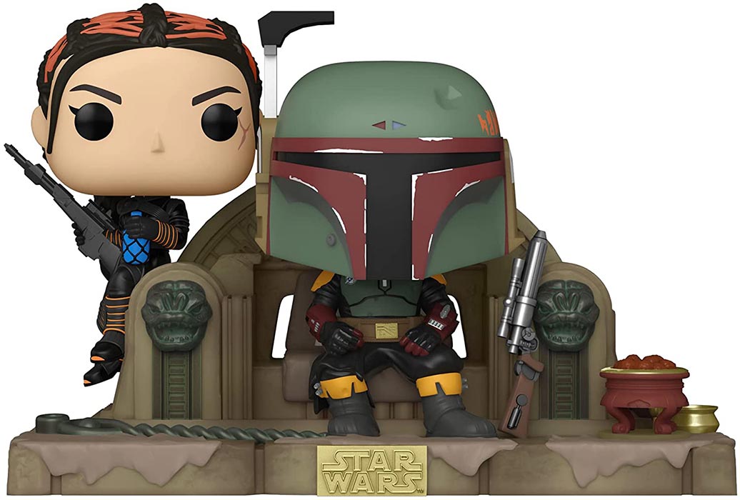 Pop Star Wars The Book Of Boba Fett 3.75 Inch Action Figure Deluxe - Boba Fett & Fennec On Throne #486 (Sub-Standard Packaging)