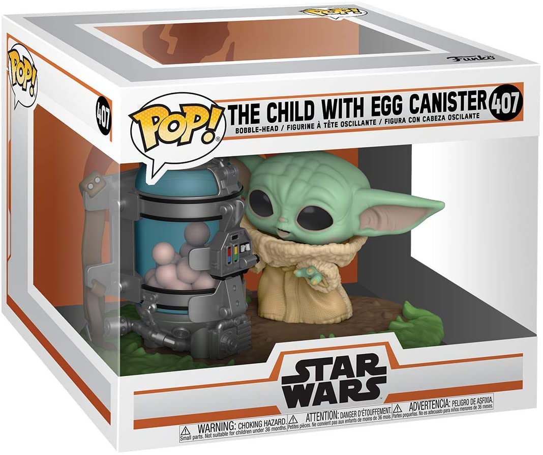 Pop Star Wars The Mandalorian 3.75 Inch Action Figure - The Child Baby Yoda with Egg Canister #407 (Sub-Standard Packaging)