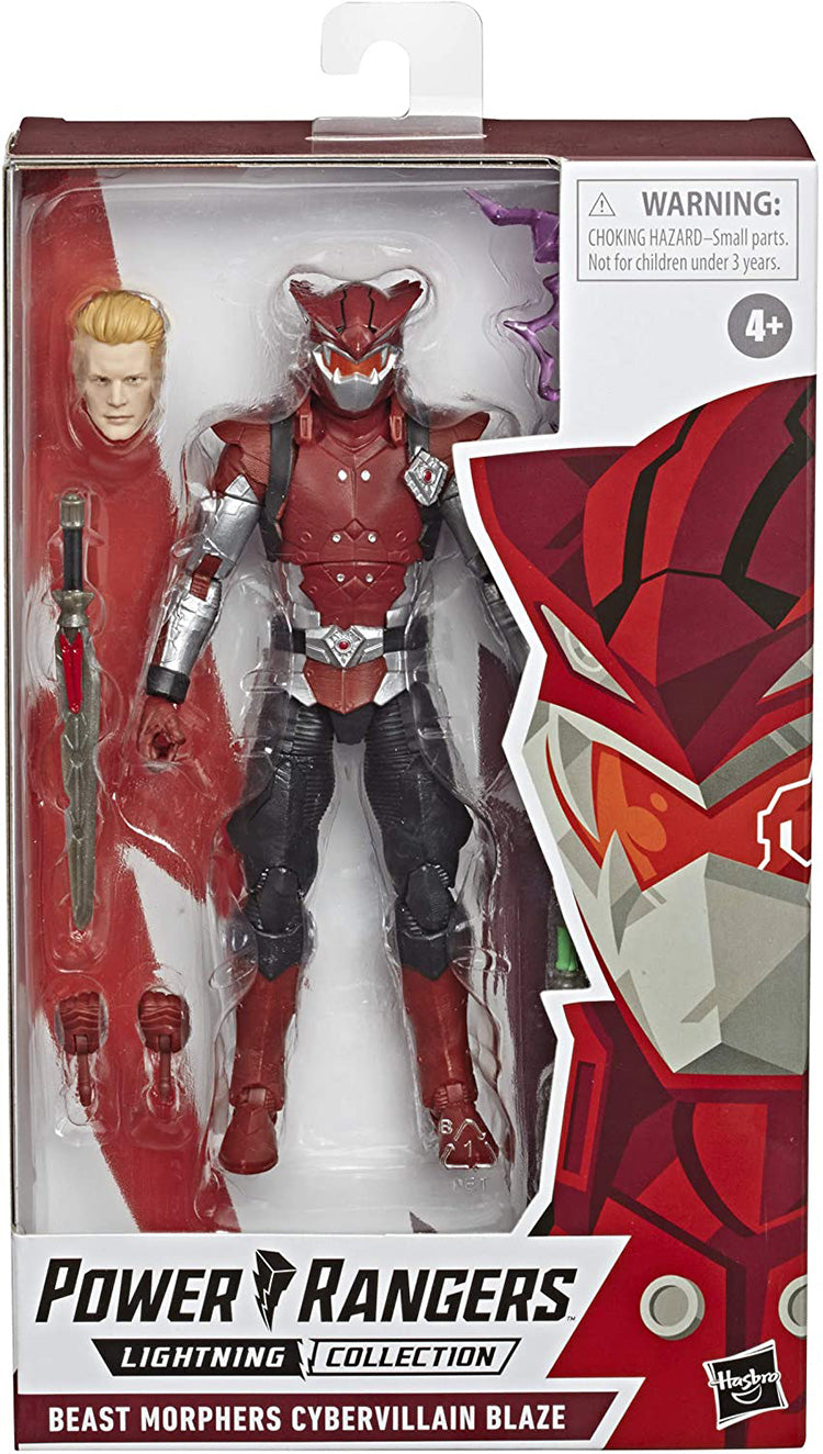 Power Rangers 6 Inch Action Figure Lightning Collection - Beast Morphers Cybervillain Blaze (Shelf Wear Packaging)