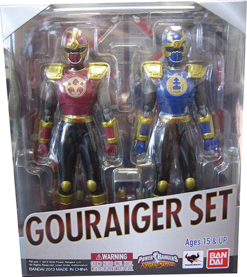 Power Rangers Ninja Storm 5 Inch Action Figure S.H.Figuarts Series - Crimson Thunder Ranger and Navy Thunder Ranger 2-pack