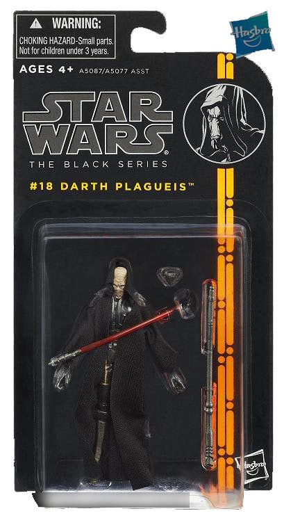 Star Wars 3.75 Inch Action Figure Black Series 3 - Darth Plagueis #18 (Clamshell came off cardboard back)