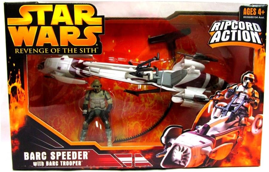Star Wars Revenge Of The Sith 3.75 Inch Scale Vehicle Figure - Barc Speeder with Barc Trooper (Shelf Wear Packaging)
