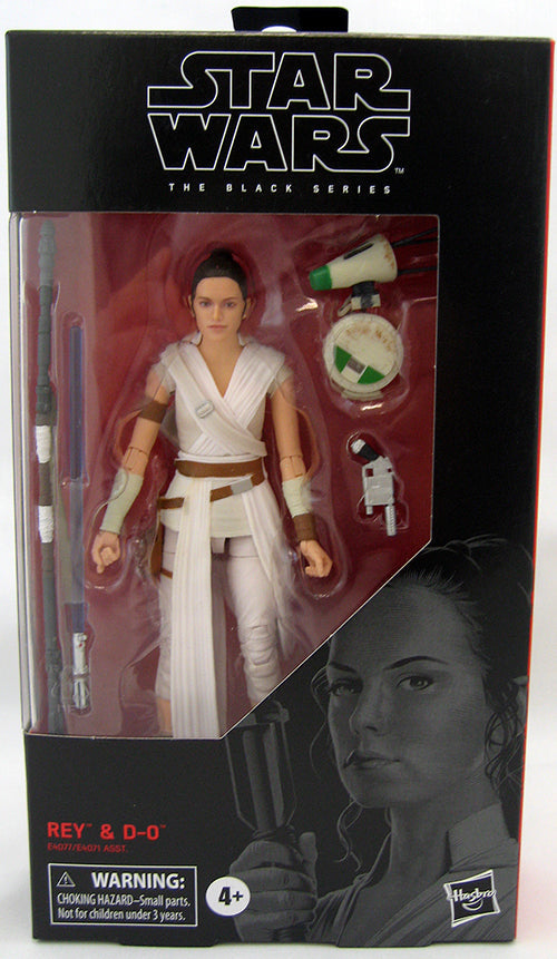 Star Wars The Black Series 6 Inch Action Figure Wave 33 - Rey & D-0 #91 (Non Mint Packaging)