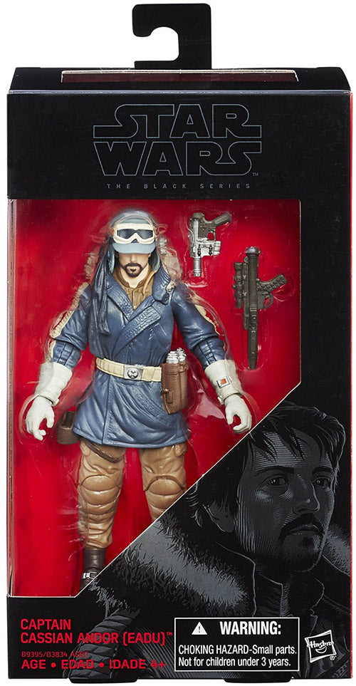 Star Wars The Force Awakens 6 Inch Action Figure The Black Series Wave 7 - Captain Cassian Andor (Eadu) #23 (Shelf Wear Packaging)