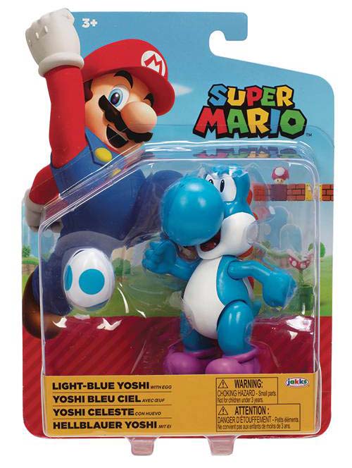 Super Mario World Of Nintendo 4 Inch Action Figure Wave 27 - Light Blue Yoshi