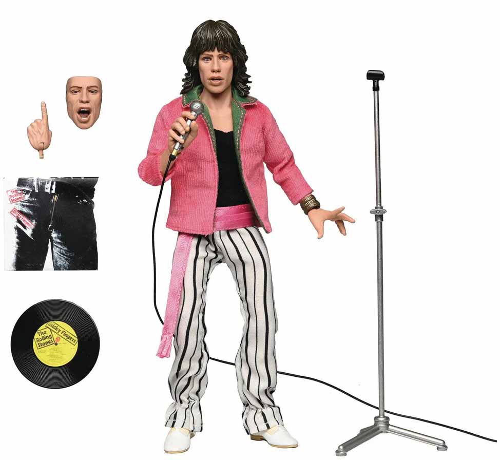 The Rolling Stones 7 Inch Action Figure Retro Clothed Series - Mick Jagger 1975