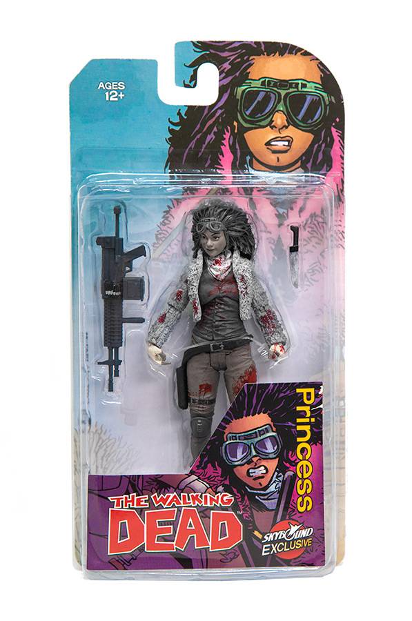 The Walking Dead 6 Inch Action Figure Comic Series - Princess Black & White Bloody Version (Shelf ear Packaging)