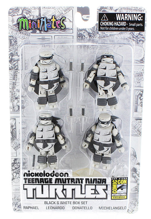 Teenage Mutant Ninja Turtles 2 Inch Mini Figures Minimates Exclusive - Minimates Mirage Black & White 4 Figure Set SDCC 2015