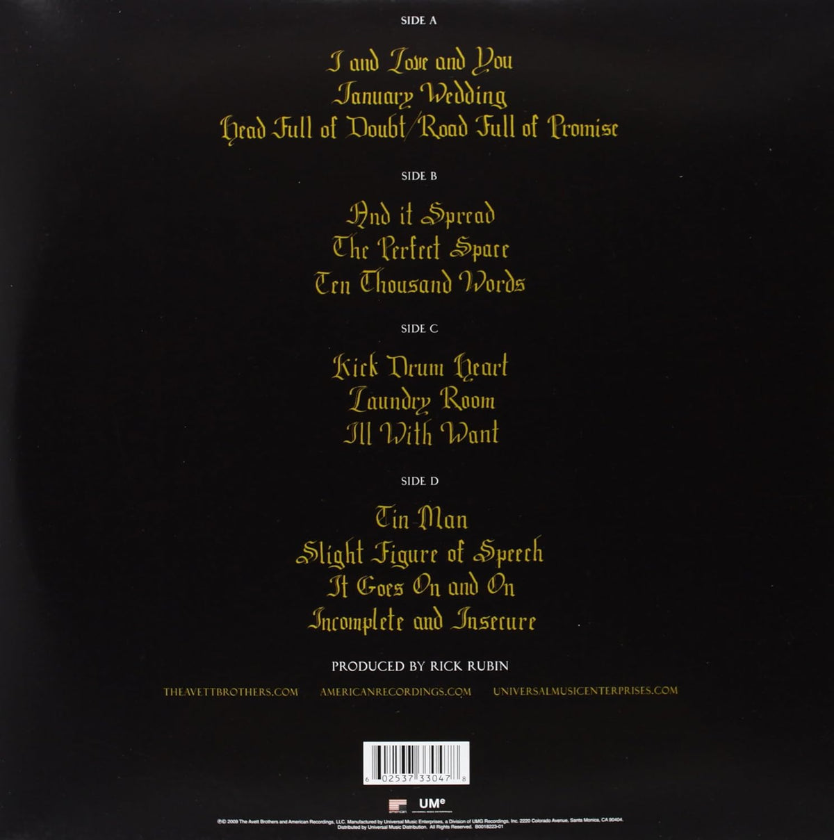 Avett Brothers, The/I and Love and You [LP]