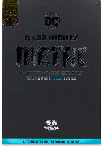 DC Multiverse Dark Nights Metal 7 Inch Action Figure Exclusive - The Grim Knight Black & White Gold Label (Sub-Standard Packaging)
