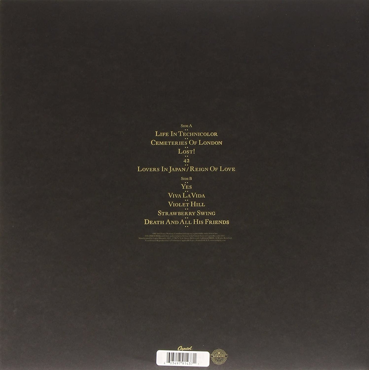 Coldplay/Viva La Vida or Death And All His Friends [LP]