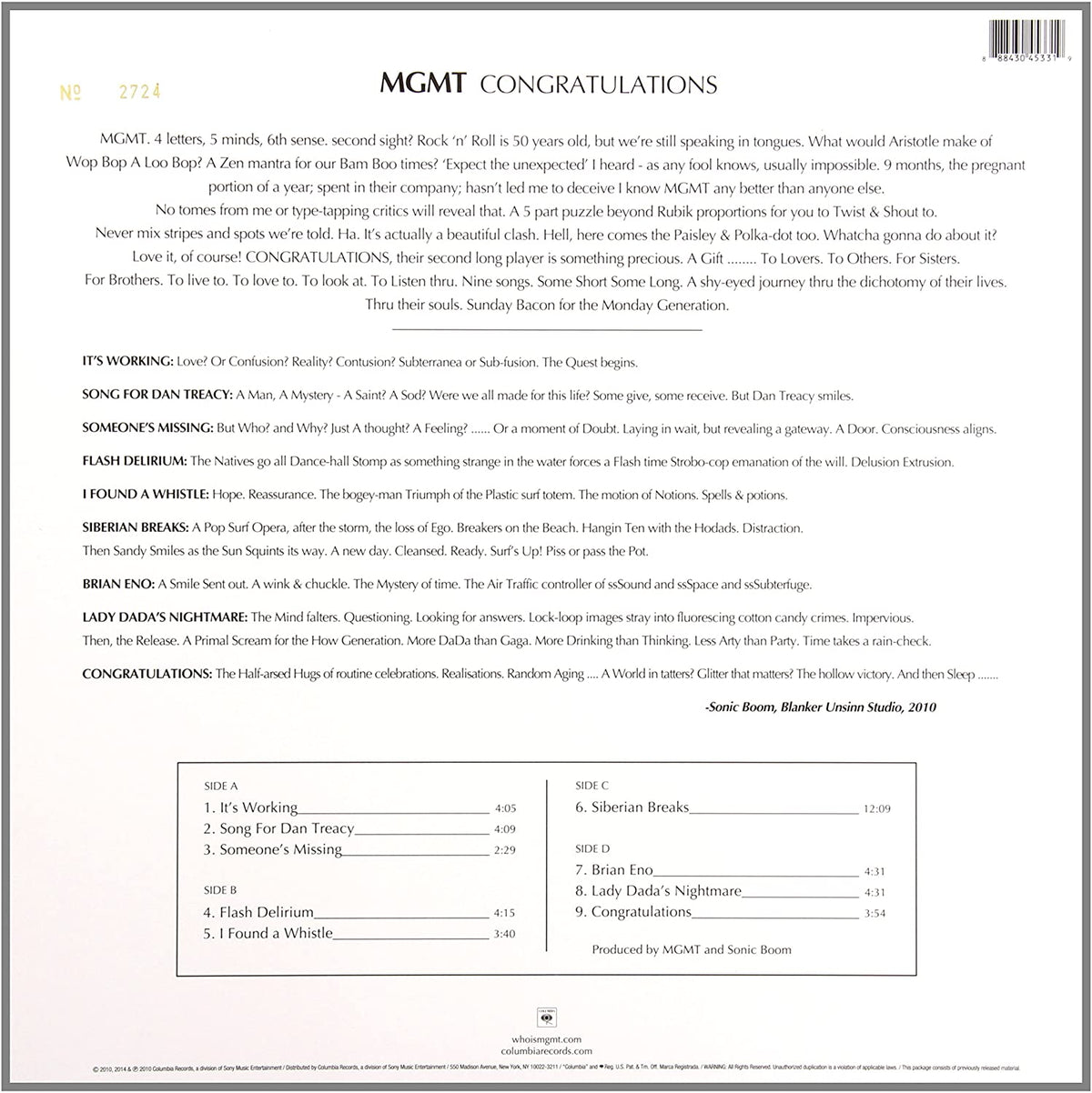 MGMT/Congratulations [LP]