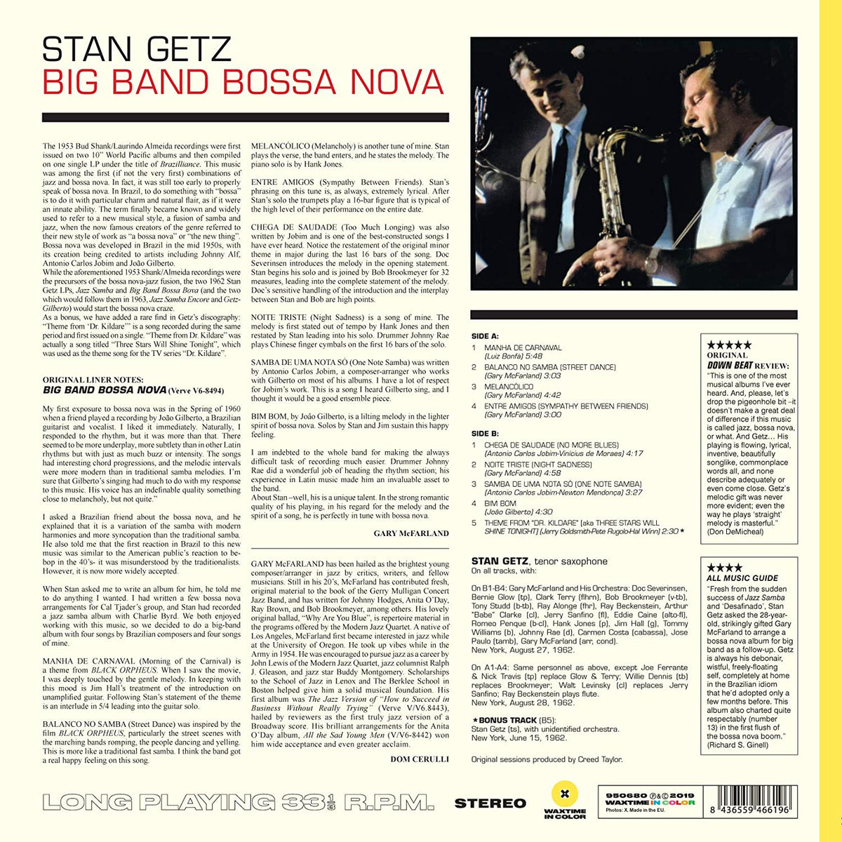 Getz, Stan/Big Band Bossa Nova (Yellow Vinyl) [LP]
