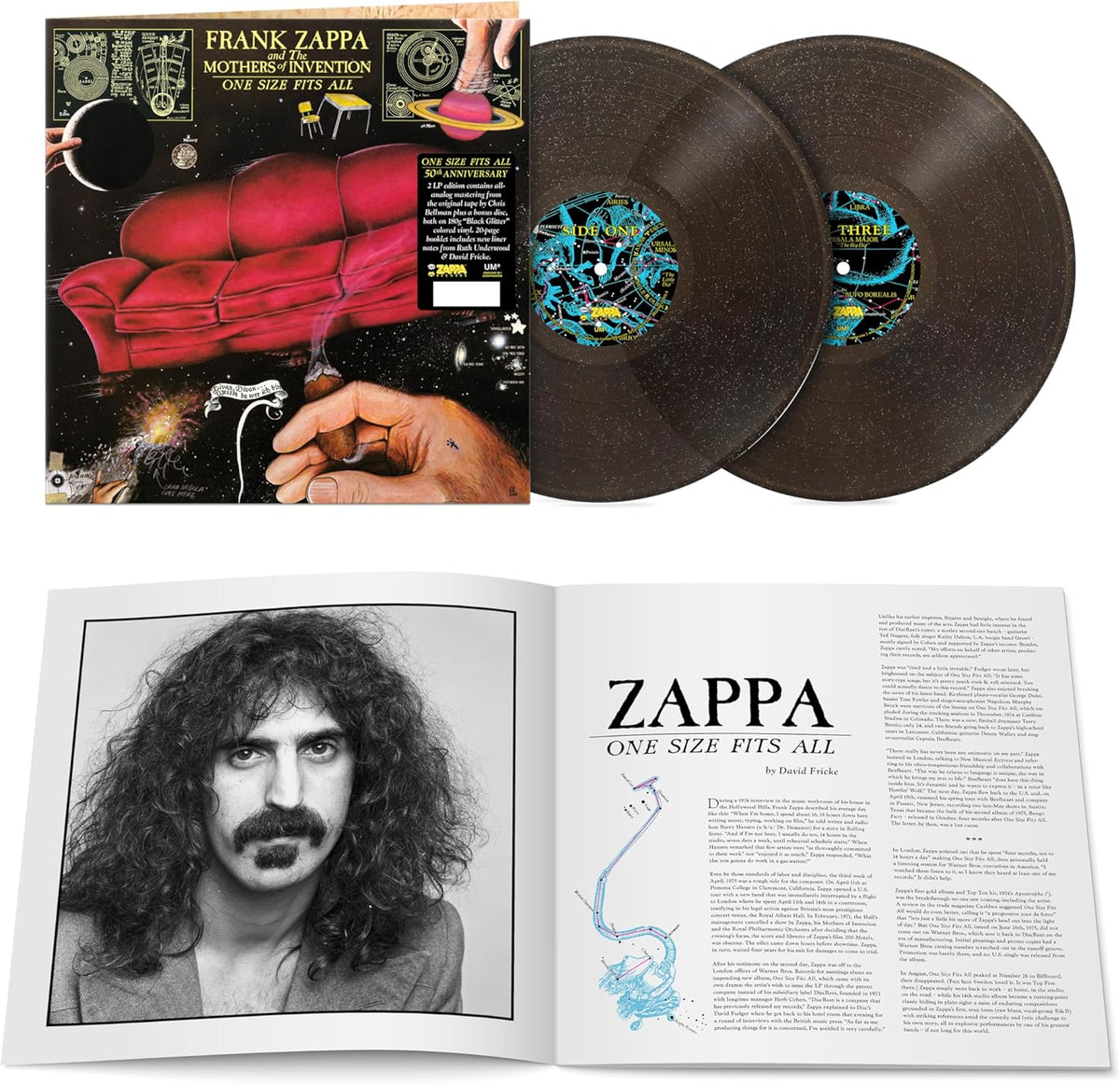 Zappa, Frank/One Size Fits All (50th Ann. Black Glitter Vinyl) [LP]