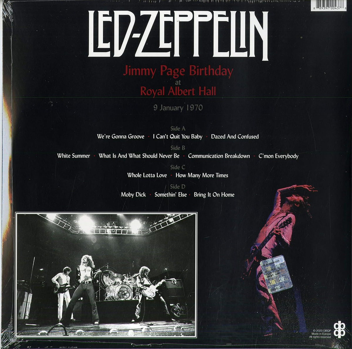 Led Zeppelin/Jimmy Page Birthday At The Royal Albert Hall Jan 9/1970 [LP]