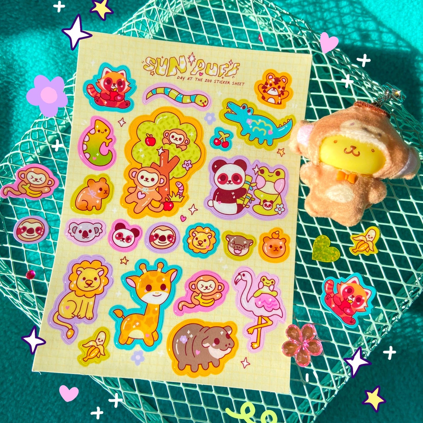 Day At The Zoo Sticker Sheet