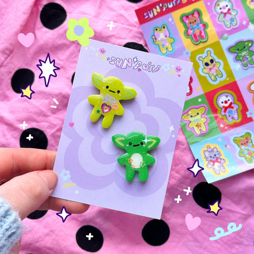 Garden Goblin Pin Duo