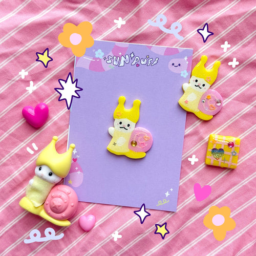 Snail Critter Clay Pin