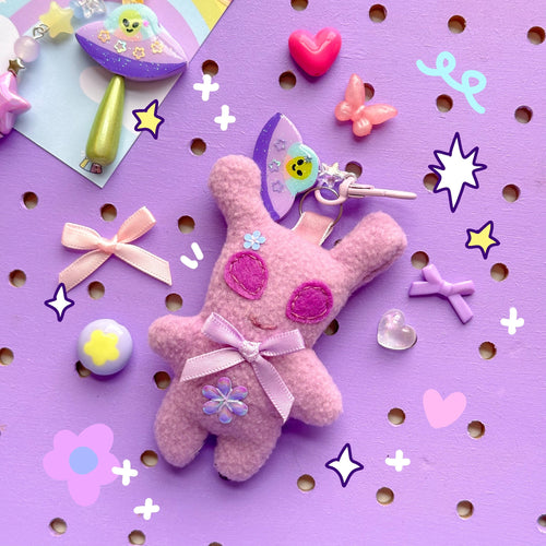 Purple Alien Plushie Keychain