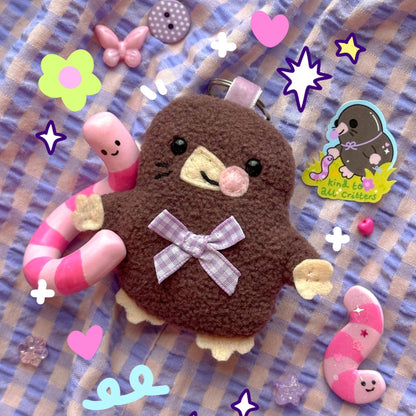 Mr Mole Plushie Keychain