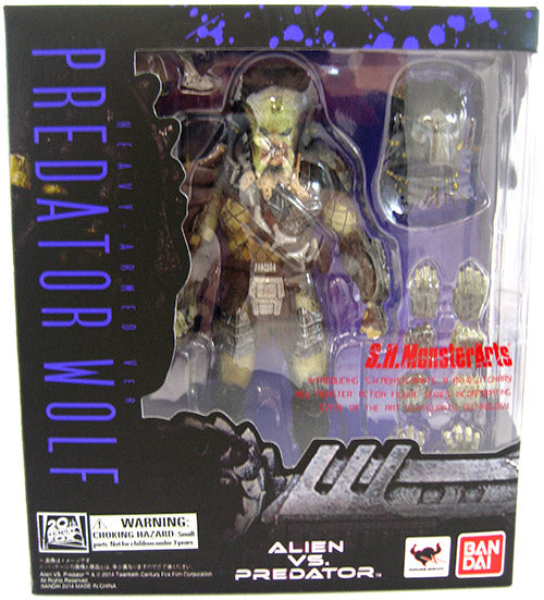 Alien vs. Predator: Requiem 7 Inch Action Figure S.H. MonsterArts - Predator Wolf Heavy Armed Version
