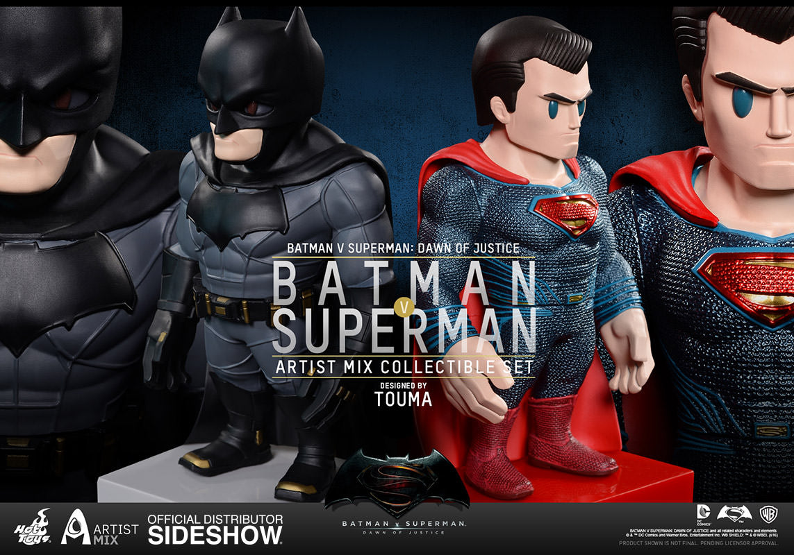 Batman v Superman Dawn of Justice 5 Inch Static Figure Bobblehead Artist Mix Collection - Batman and Superman Hot Toys 902640
