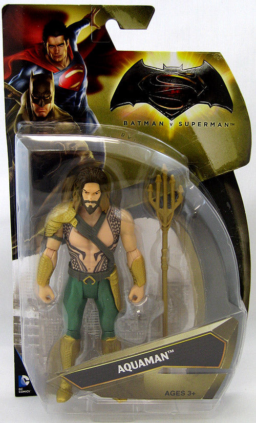 Batman vs Superman Dawn Of Justice 6 Inch Action Figure Basic Series 1 - Aquaman (Sub-Standard Packaging)