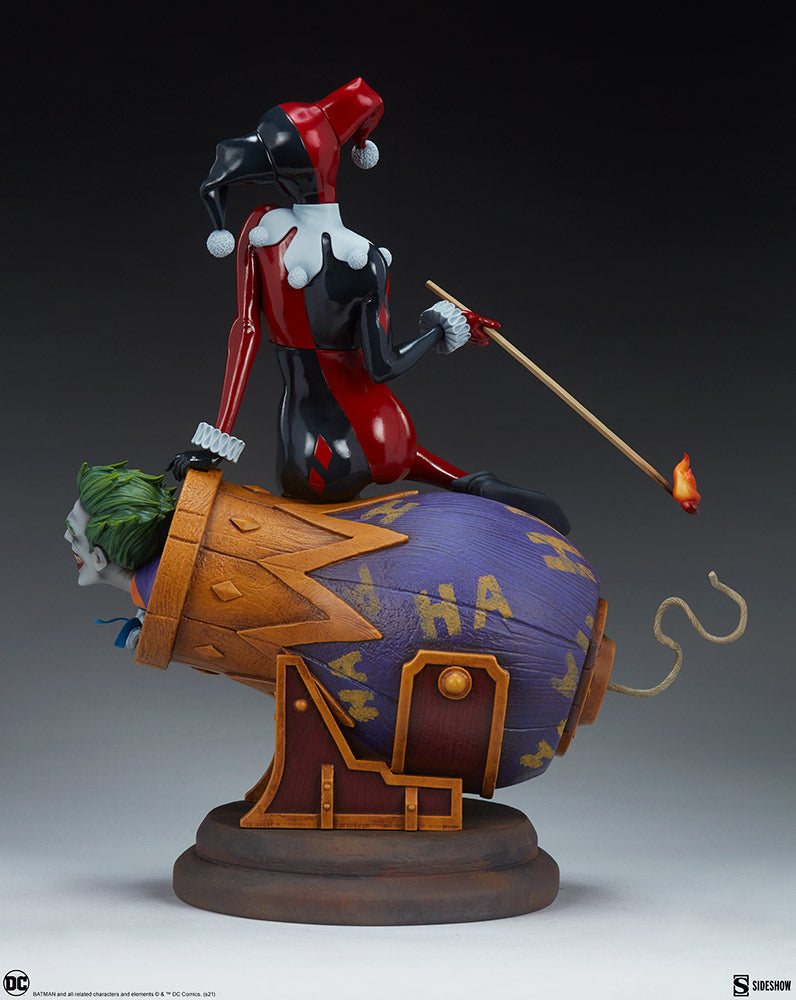 DC Collectible Batman 14 Inch Statue Figure Diorama Polyresin - Harley Quinn and The Joker Sideshow 200575