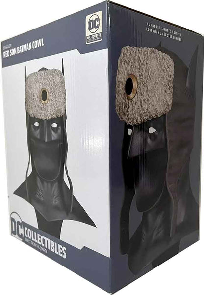 DC Collectibles Batman 9 Inch Bust Statue 1/2 Scale - Red Son Batman Cowl (Shelf Wear Packaging)