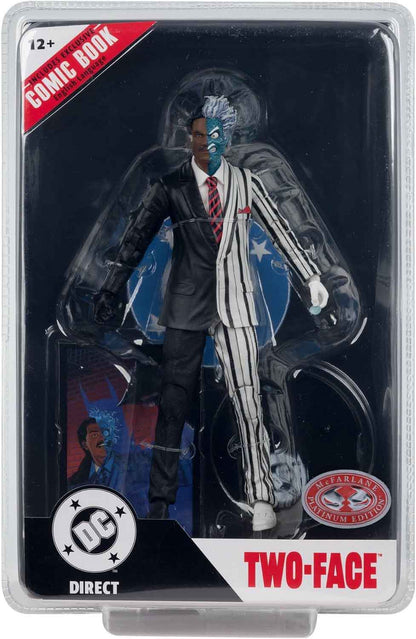 DC Direct Batman 7 Inch Action Figure Page Punchers Exclusive - Two-Face Red Platinum